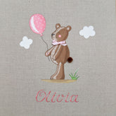 Quadretto Orsetto con Palloncino Rosa